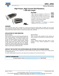 GRE1, GRE2 High Power, High Current Grid Resistors, 1 kW and