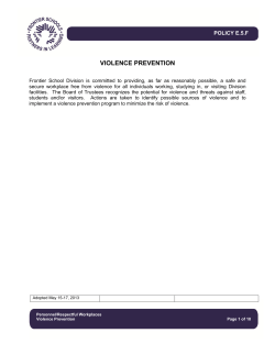 violence prevention
