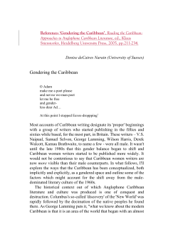 Gendering the Caribbean: From Nation Language to Labrish and