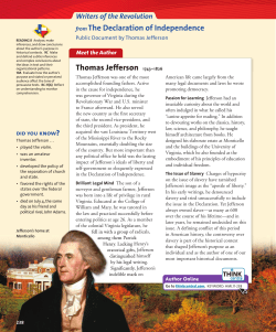 from The Declaration of Independence Thomas Jefferson 1743&ndash;1826