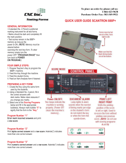 quick user guide scantron 888p+