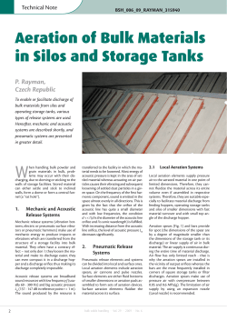 Aeration of Bulk Materials in Silos and Storage Tanks