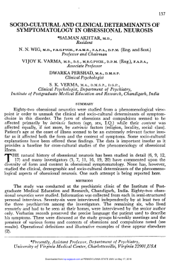 diversity of form and content in obsessional