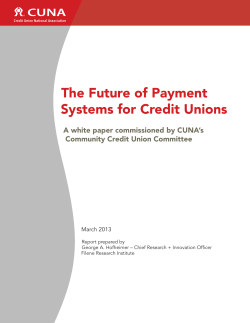 The Future of Payment Systems for Credit Unions