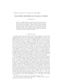 Dedicated to Professor A. M. Vershik on his 70th birthday