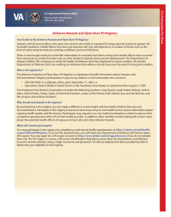 Airborne Hazards and Open Burn Pit Registry