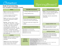 Grade 12 Curriculum Map
