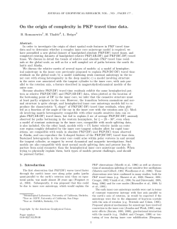 On the origin of complexity in PKP travel time data.