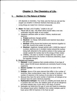 I. Section 2-1 The Nature of Matter