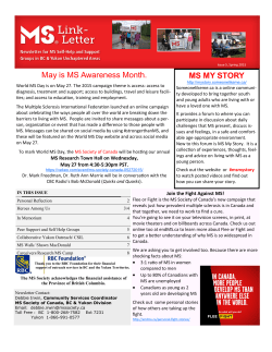 May is MS Awareness Month. MS MY STORY