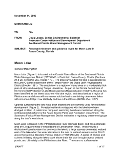 Moon Lake - Southwest Florida Water Management District