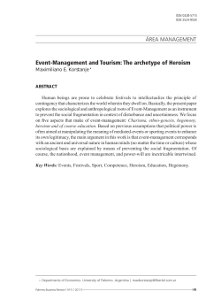 Event-Management and Tourism: The archetype of Heroism