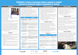 Country working groups Formative research Milestones Course