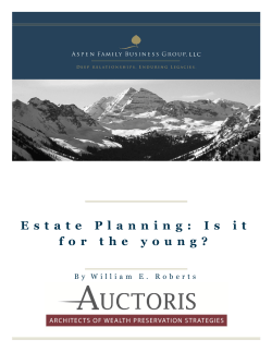 Estate Planning: Is it for the young?