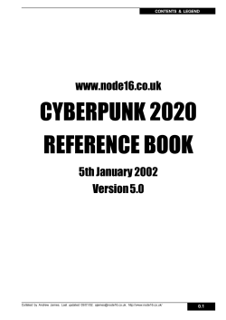Cyberpunk 2020 Reference Book v5