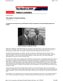 The battle of Smoot-Hawley