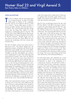 Peter Mountford, Homer Iliad 23 and Virgil Aeneid 5: Epic Poetry