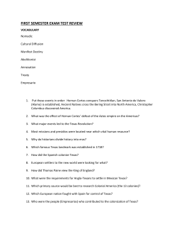 FIRST SEMESTER EXAM TEST REVIEW