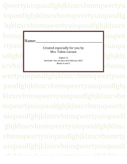 Student handouts for February 2017