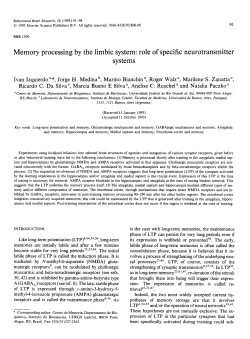 Memory processing by the limbic system: role of specific