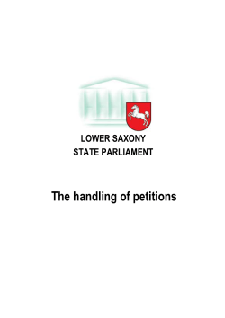 The handling of petitions