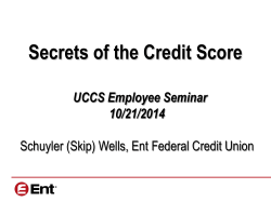 Secrets of the Credit Score