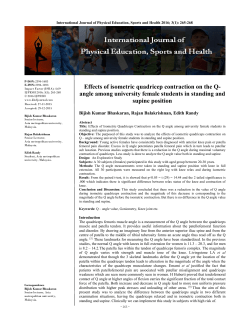 Effects of isometric quadricep contraction on the Q