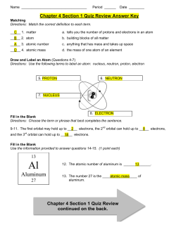 Chapter 4 Section 1 Quiz Review Answer Key