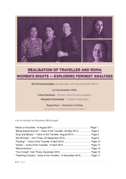 1 | Page List of articles by Rosaleen McDonagh: Article on Knuckles