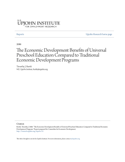 The Economic Development Benefits of