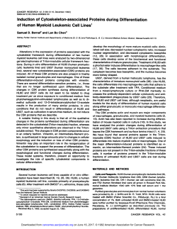 Induction of Cytoskeleton-associated Proteins
