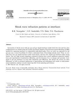 Shock wave refraction patterns at interfaces