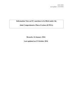 EU Information Note - EEAS