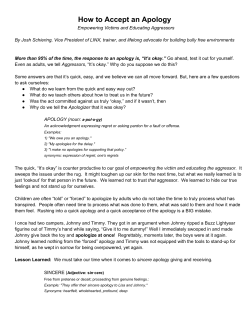 How to Accept an Apology