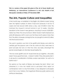 The Arts, Popular Culture and Inequalities