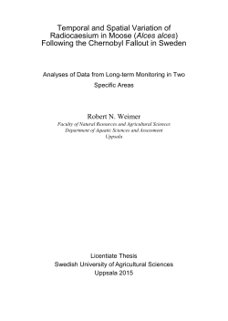 Temporal and Spatial Variation of Radiocaesium in Moose (Alces