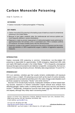 Carbon Monoxide Poisoning