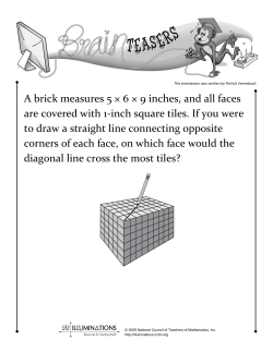 A brick measures 5 &times; 6 &times; 9 inches, and all faces are covered with 1