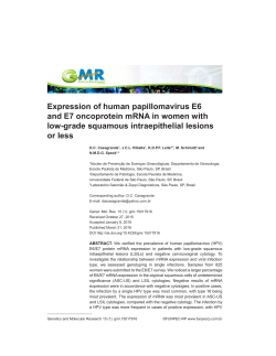 Expression of human papillomavirus E6 and E7