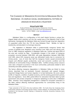 the changes of mangrove ecosystem in mahakam delta
