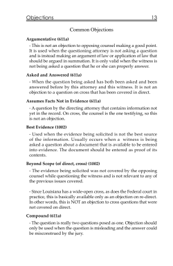 Objections 13 Common Objections