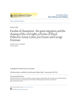 Exodus of champions : the great migration and the shaping of the