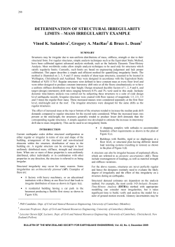 Determination of Structural Irregularity Limits-Mass