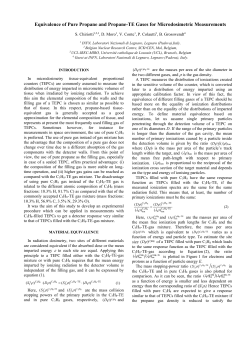 Equivalence of Pure Propane and Propane-TE Gases - INFN-LNL