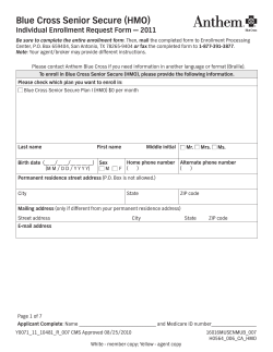 Blue Cross Senior Secure (HMO)