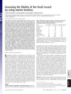 Assessing the fidelity of the fossil record by using marine bivalves