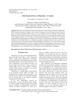 Ethnobotany is the study of the relationship