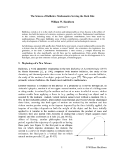 1 &copy; William Hackborn The Science of Ballistics: Mathematics