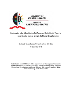 Exploring the value of Realistic Conflict Theory and Social Identity