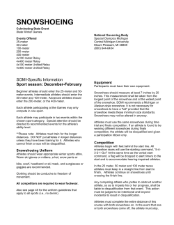 snowshoeing - Special Olympics Michigan